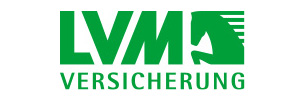 LVM-Logo mit grünem Pferd und Schriftzug "Versicherung".